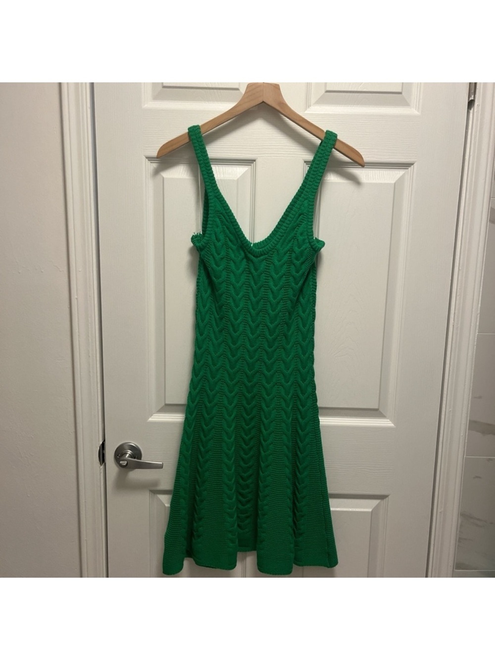 NWT Mac Duggal Spring Green Knit Fit & Flare Dress Size Small